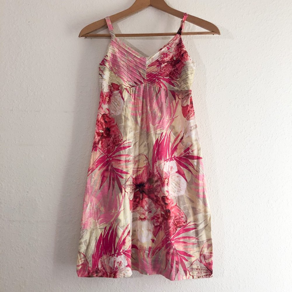 Tommy Bahama Pink and Cream Resort Mini Dress